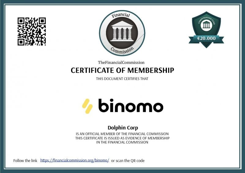 Binomo - IFC certificate