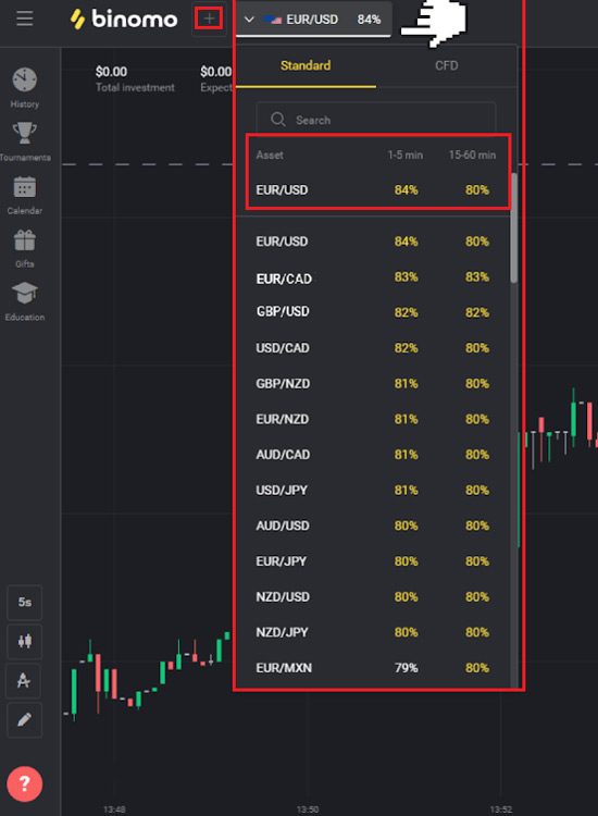 Choose an asset