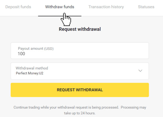 Withdraw using Perfect Money