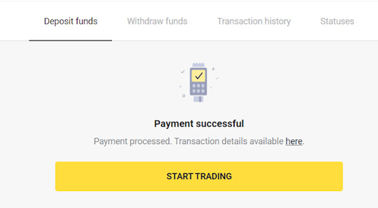 Skrill payment successful