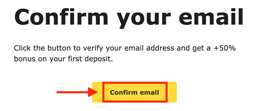 Confirm email address