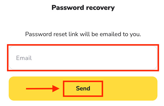 Web version password recovery